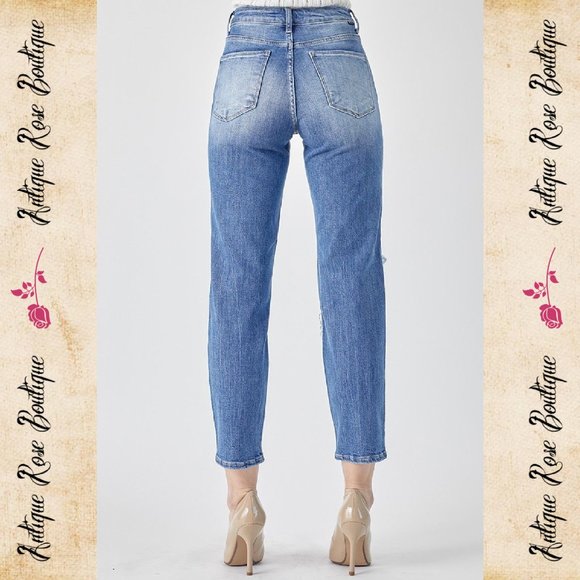 🌹 Risen Relaxed Fit High Waist Jeans - Picture 4 of 9